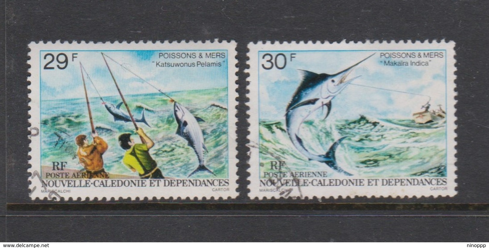 New Caledonia SG 616-17 1979 Sea Fishes, Used - Fishes