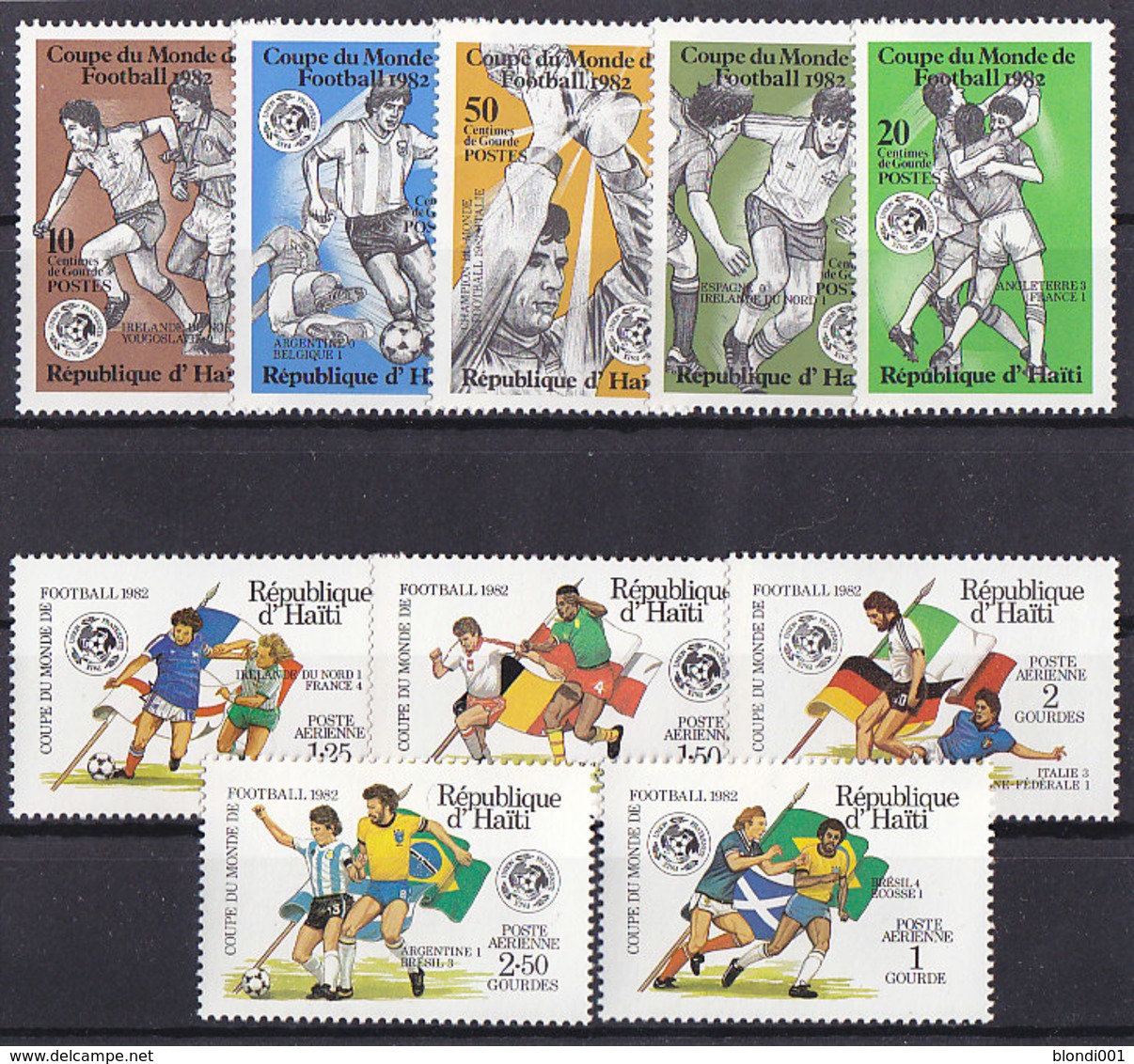 Soccer World Cup 1982 - Football - HAITI - LOT 10v MNH - 1982 – Espagne