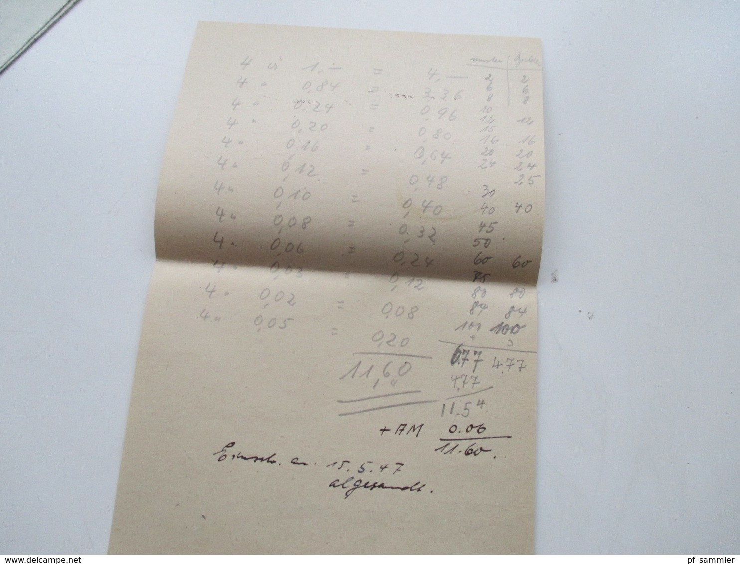 Franz. Zone Saargebiet 1947 Michel Nr. 211 MeF waagerechtes Paar Brief mit Inhalt! Tiefbau Konstantin v. Bormann