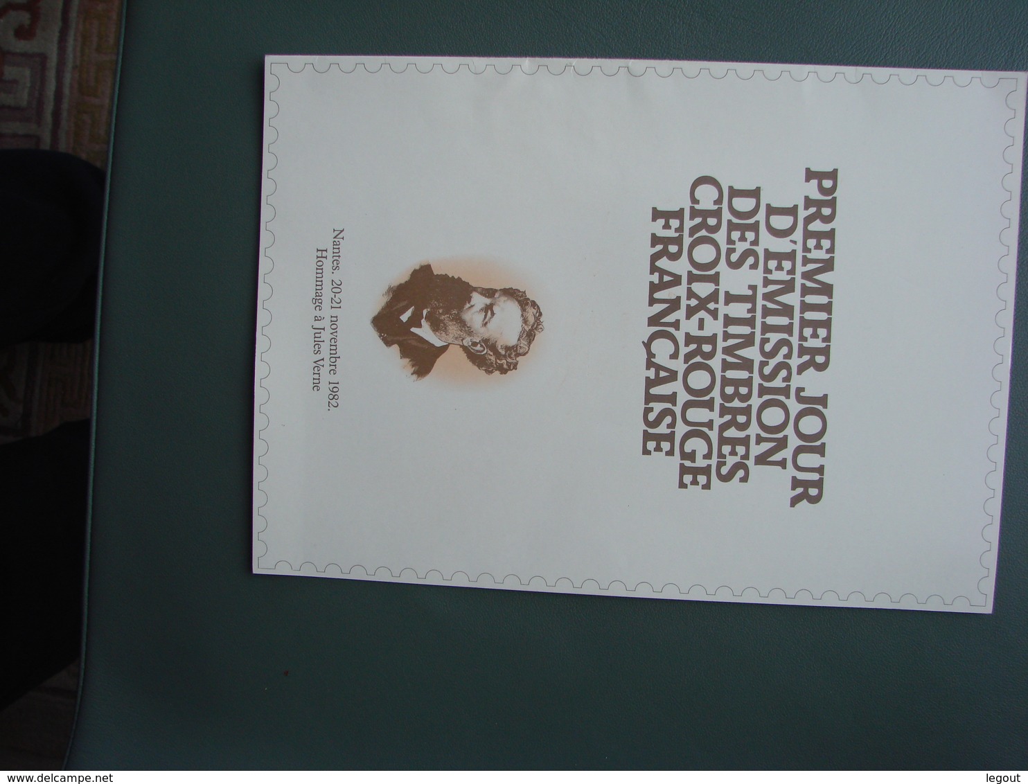 PLaquette De Présentation Du 1er Jour D'émission Hommage à Jules Verne - Croix-Rouge 11.1982 - Documents De La Poste