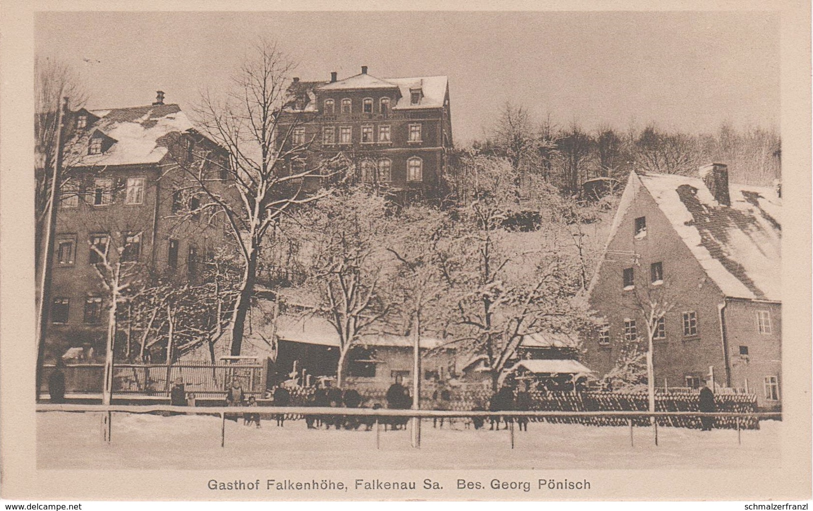 AK Falkenau I. Sa. Sachsen Gasthof Restaurant Hotel Falkenhöhe A Flöha Hetzdorf Breitenau Grünberg Hausdorf Oederan - Flöha