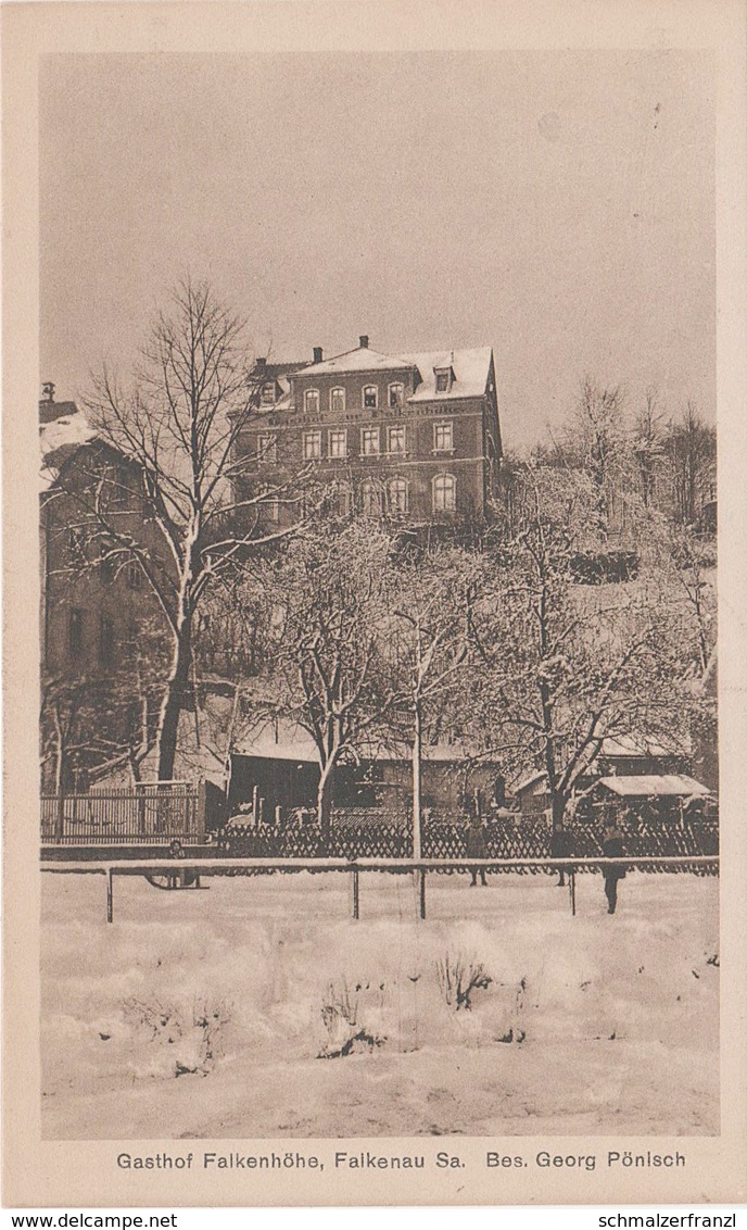 AK Falkenau I. Sa. Sachsen Gasthof Restaurant Hotel Falkenhöhe A Flöha Hetzdorf Breitenau Grünberg Hausdorf Oederan - Flöha