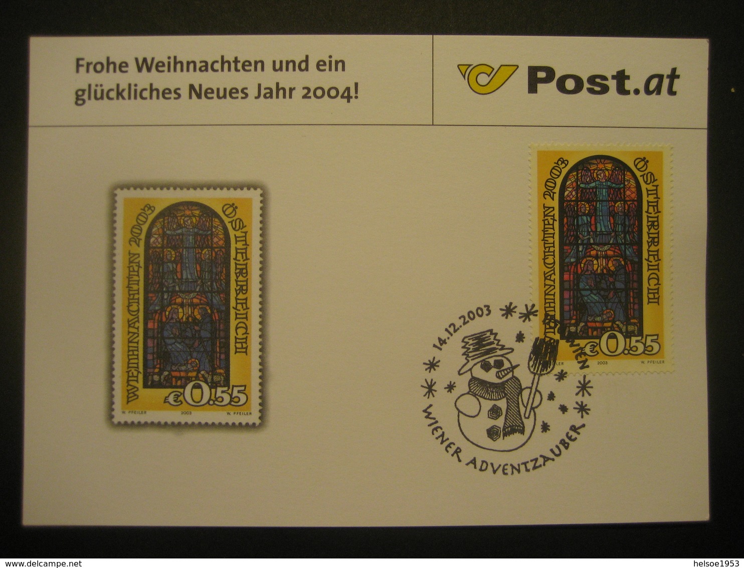 Österreich- Advent Wien 14.12.2003 Wiener Adventzauber - Covers & Documents