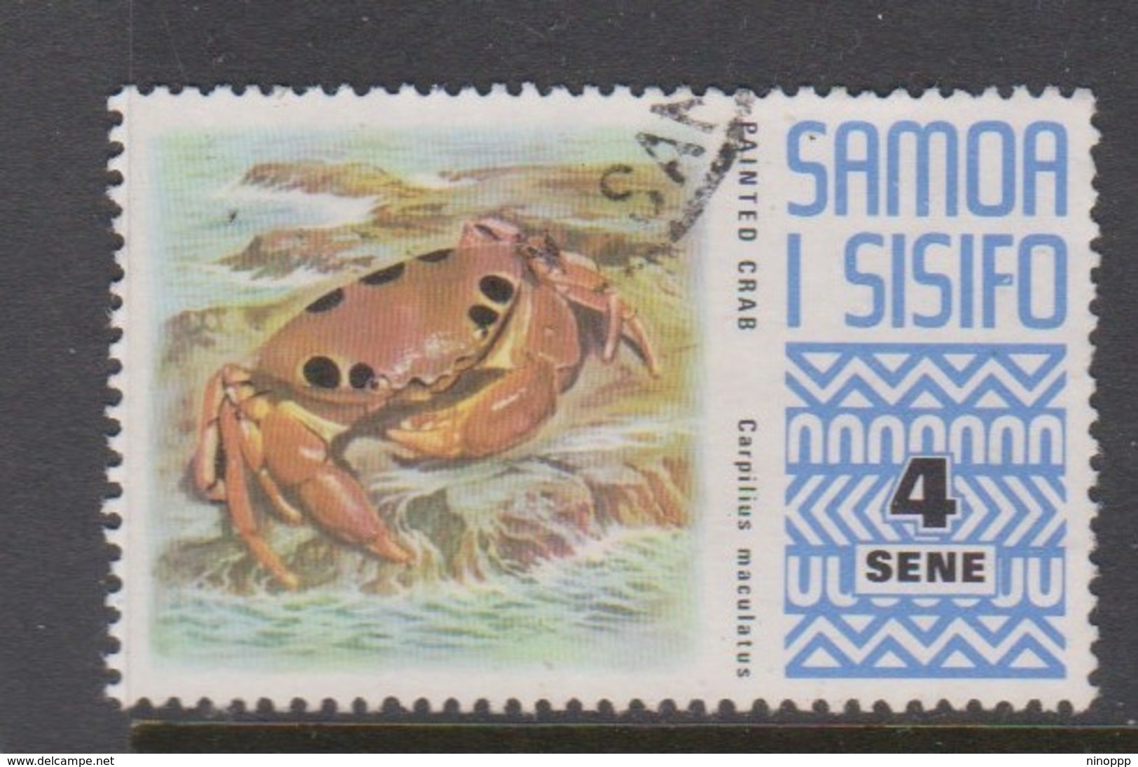 Samoa S 372 1972 Marine Life,4s Painted Crab, Used - Marine Life