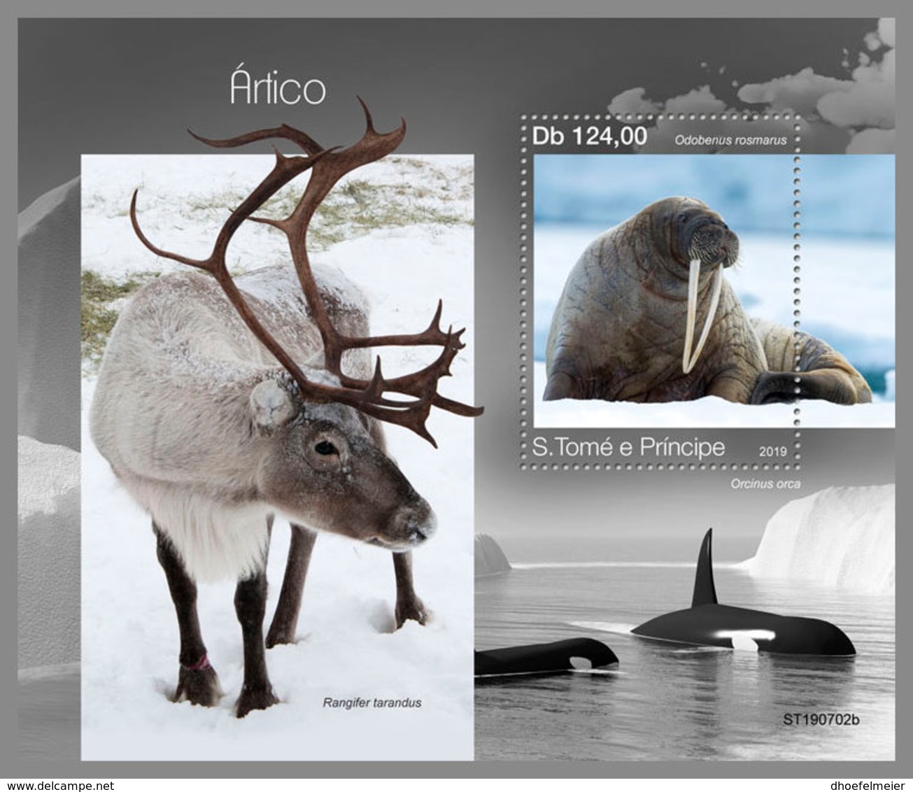 SAO TOME 2019 MNH Arctic Animals Tiere Am Nordpol Animaux D La Arctique S/S - OFFICIAL ISSUE - DH1951 - Arctic Tierwelt