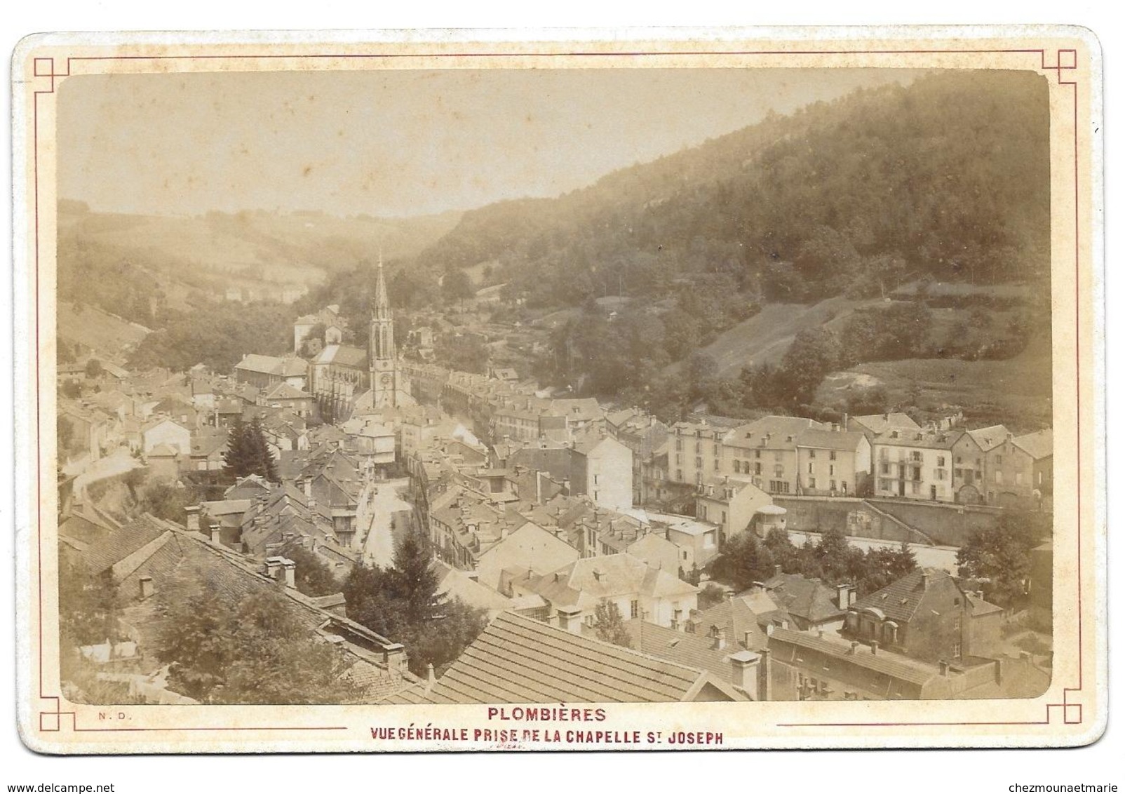 PLOMBIERES VUE PRISE DE LA CHAPELLE ST JOSEPH - PHOTO CDV VOSGES - Lieux