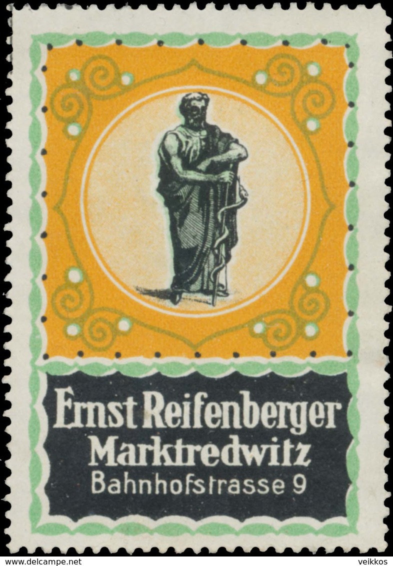 Marktredwitz: Apotheke Ernst Reifenberger Reklamemarke - Erinnofilie