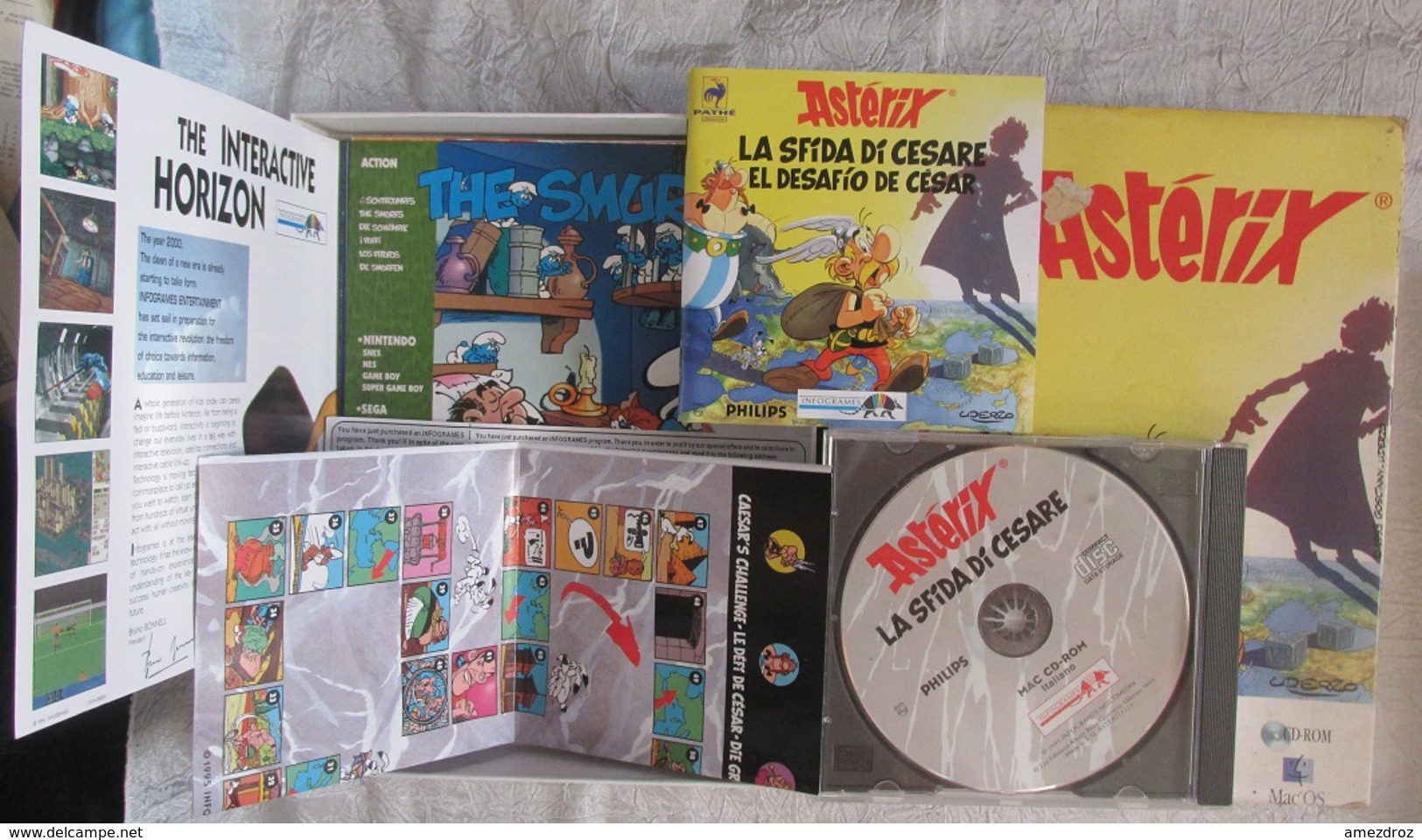 Astérix Jeu CD Macintosh 1993 La Sfida Di Cesare - Autres & Non Classés