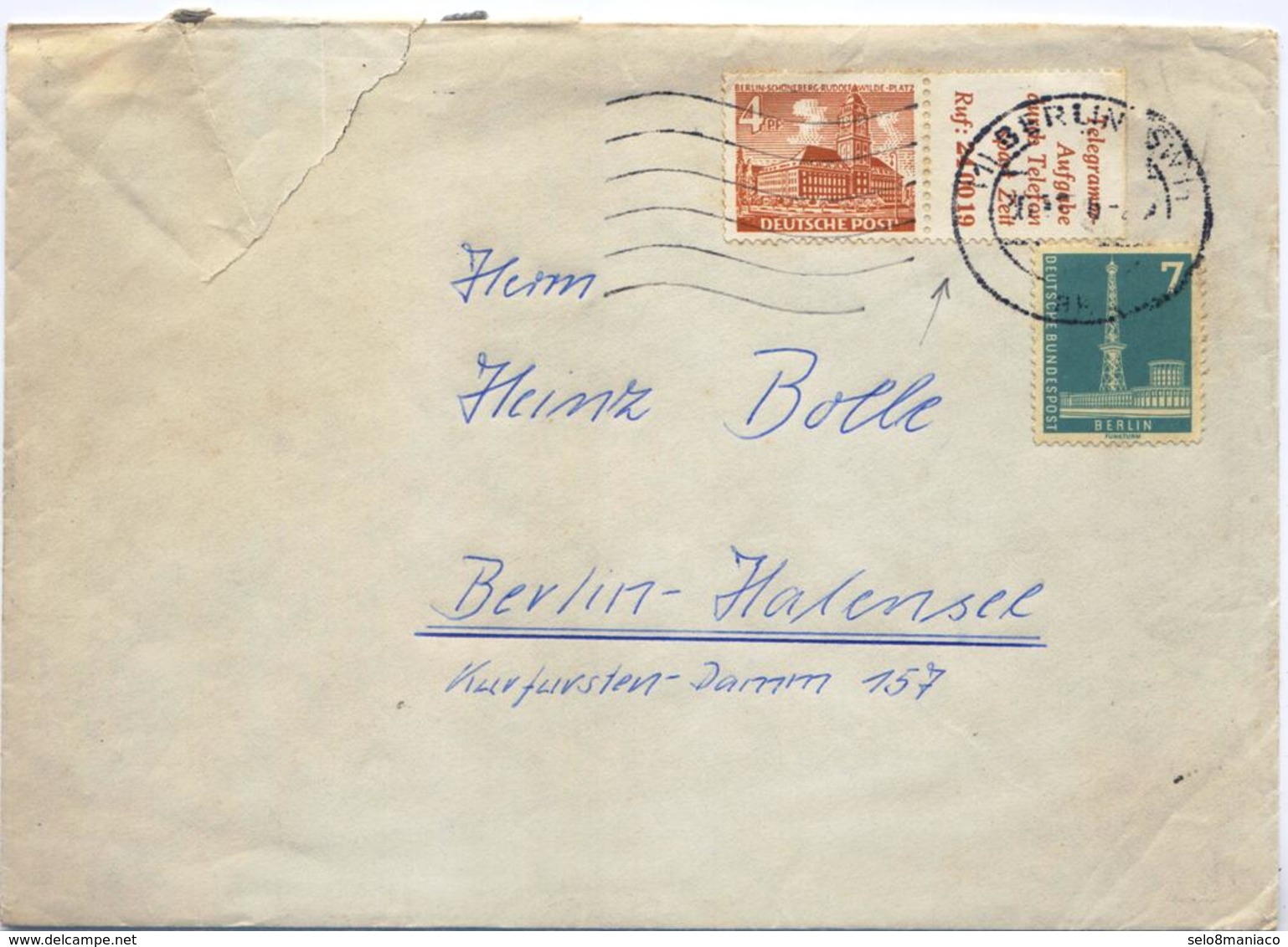 C2147-Germany/Berlin-Local Cover With 4pf Se-tenant From Booklet Pane-19?? - Briefe U. Dokumente