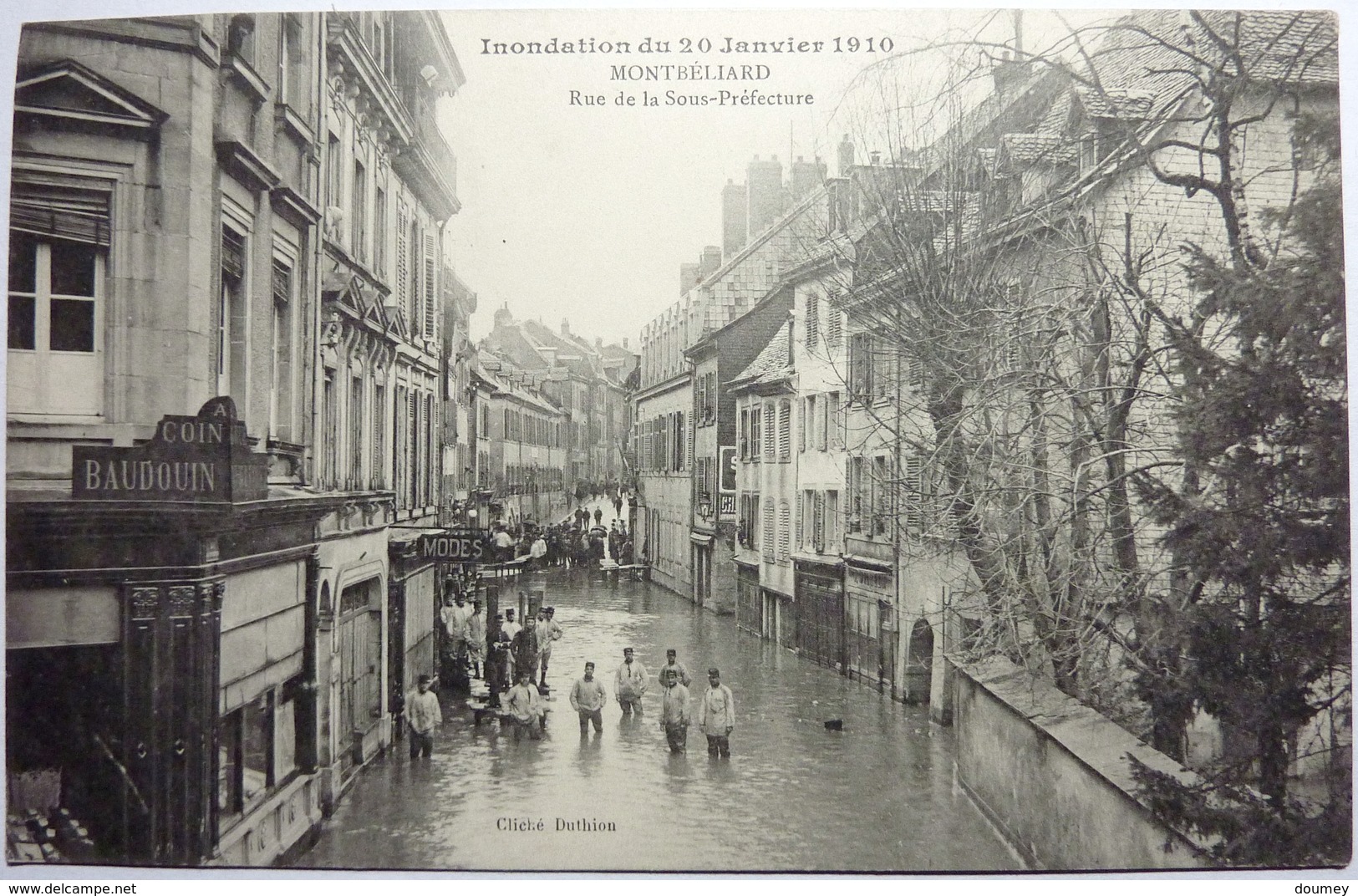 RUE DE LA SOUS-PRÉFECTURE - INONDATION DE 1910 - MONTBÉLIARD - Montbéliard