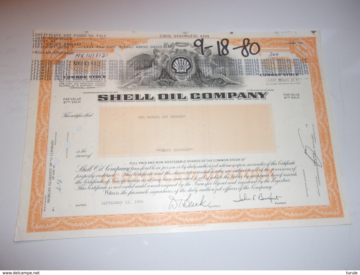 SHELL OIL COMPANY (USA) - Autres & Non Classés