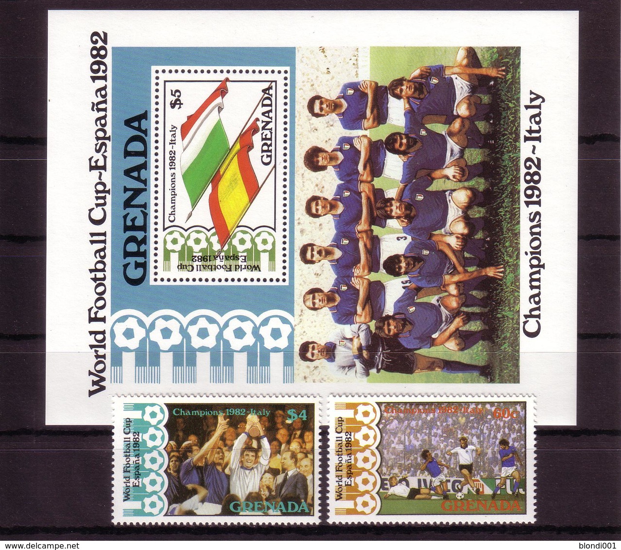 Soccer World Cup 1982 - Football - GRENADA - S/S+Set MNH - 1982 – Espagne