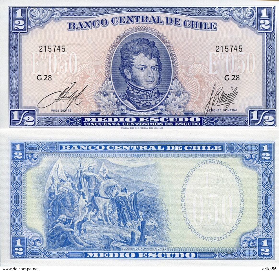 BILLET CHILI  0.50 ESCUDO - Chile