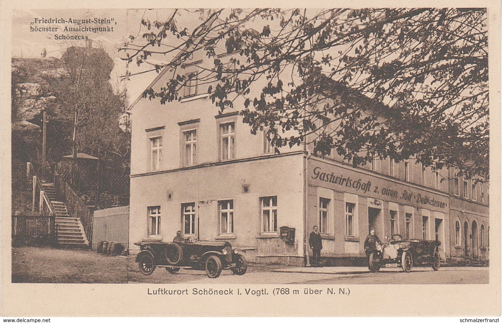 AK Schöneck Vogtland Gasthof Zum Alten Söll Friedrich August Stein A Korna Schilbach Muldenberg Eschenbach Zwota Werda - Falkenstein (Vogtland)