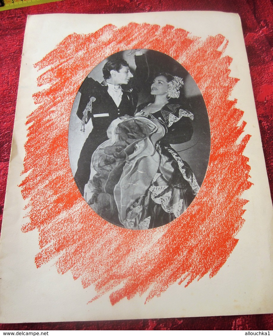 1951 FLAMENCO GLOBO ESPAÑOL BAILA EL PROGRAMA TERESA Y LUISILLO CON AUTÓGRAFOS FIRMAS DE ACTORES Y COMEDIOS - Programas