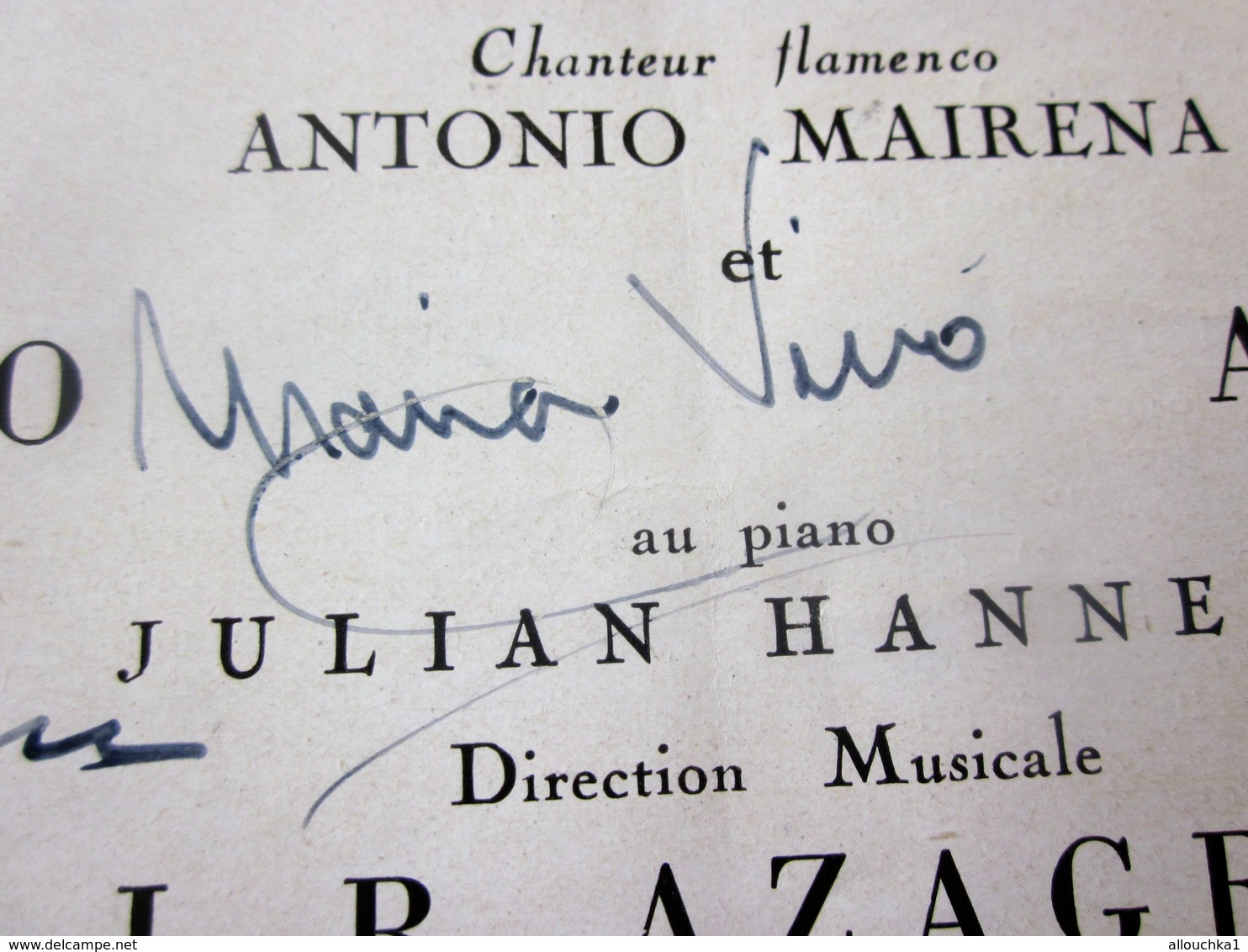 1951 FLAMENCO GLOBO ESPAÑOL BAILA EL PROGRAMA TERESA Y LUISILLO CON AUTÓGRAFOS FIRMAS DE ACTORES Y COMEDIOS