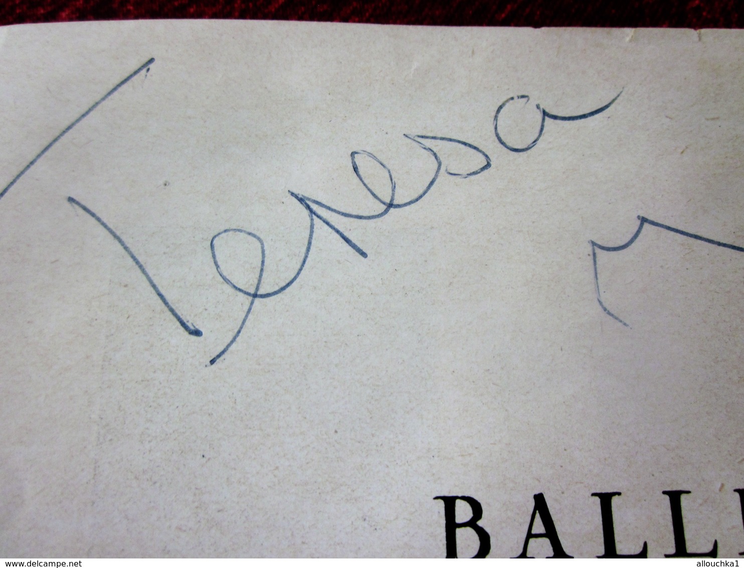 1951 FLAMENCO GLOBO ESPAÑOL BAILA EL PROGRAMA TERESA Y LUISILLO CON AUTÓGRAFOS FIRMAS DE ACTORES Y COMEDIOS