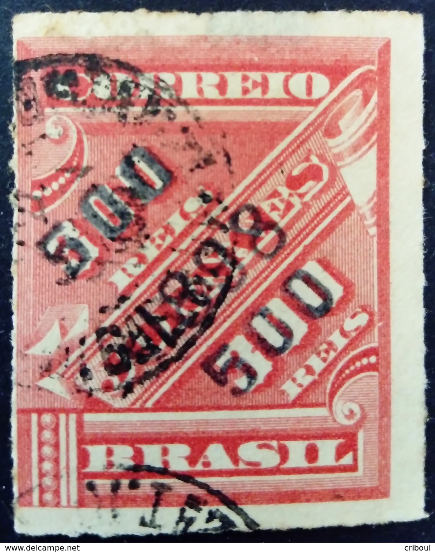 Bresil Brasil 1898 Timbre Journaux Surchargé Newspaper Stamp Overprinted Jornaes Yvert 97 O Used - Oblitérés