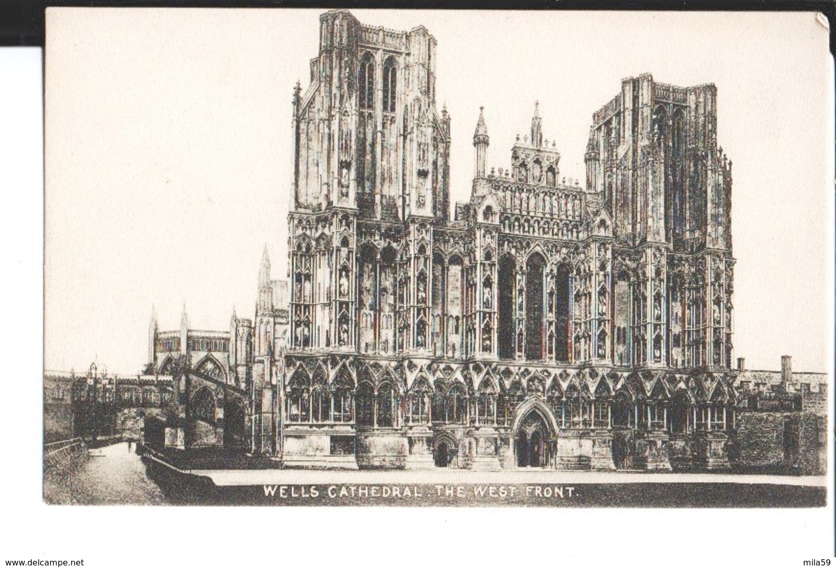 Wells Cathedral. The West Front. Wildt & Kray London E. C. - Wells