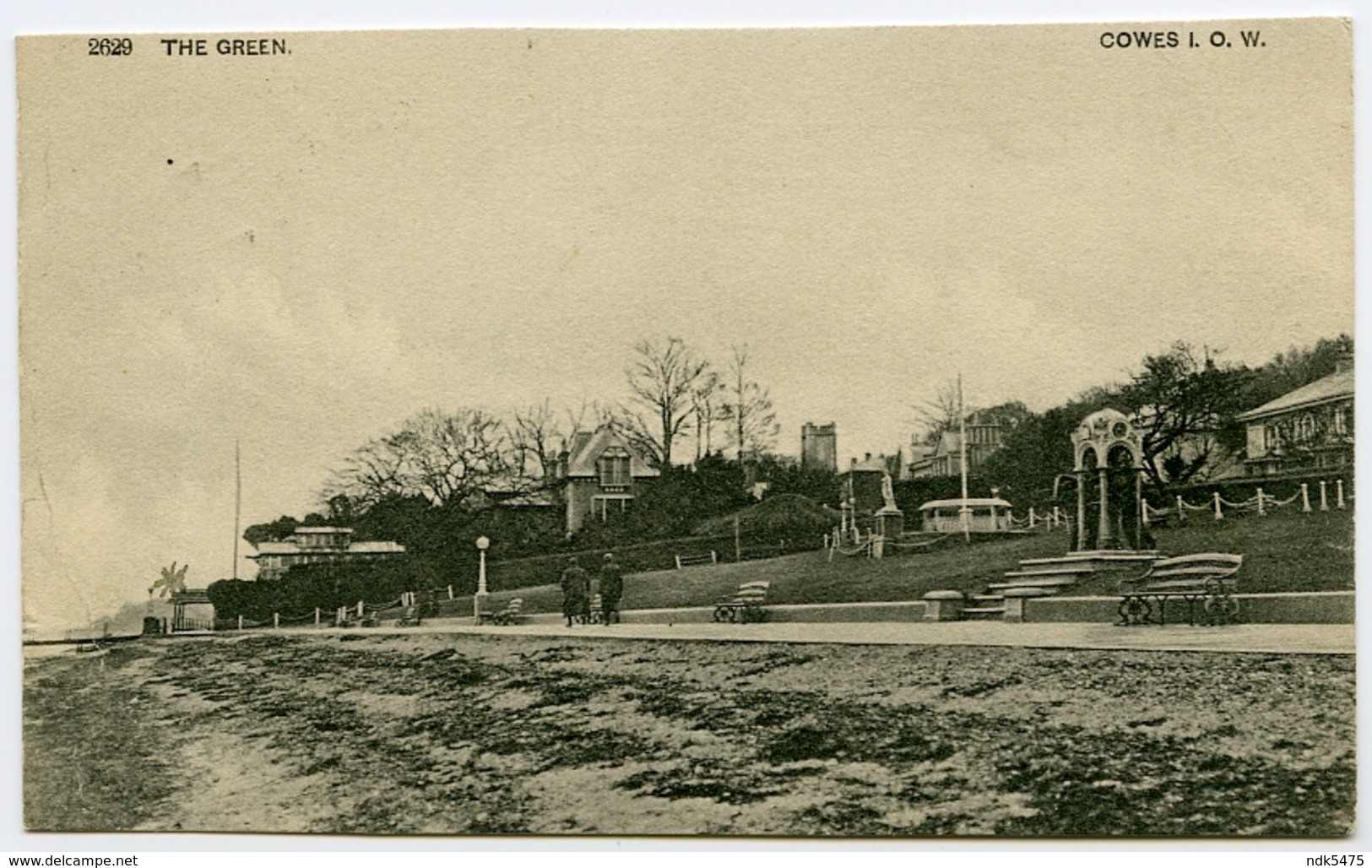 ISLE OF WIGHT : COWES - THE GREEN / POSTMARK - COWES / ADDRESS - BUCKINGHAM, TILE HOUSE - Cowes