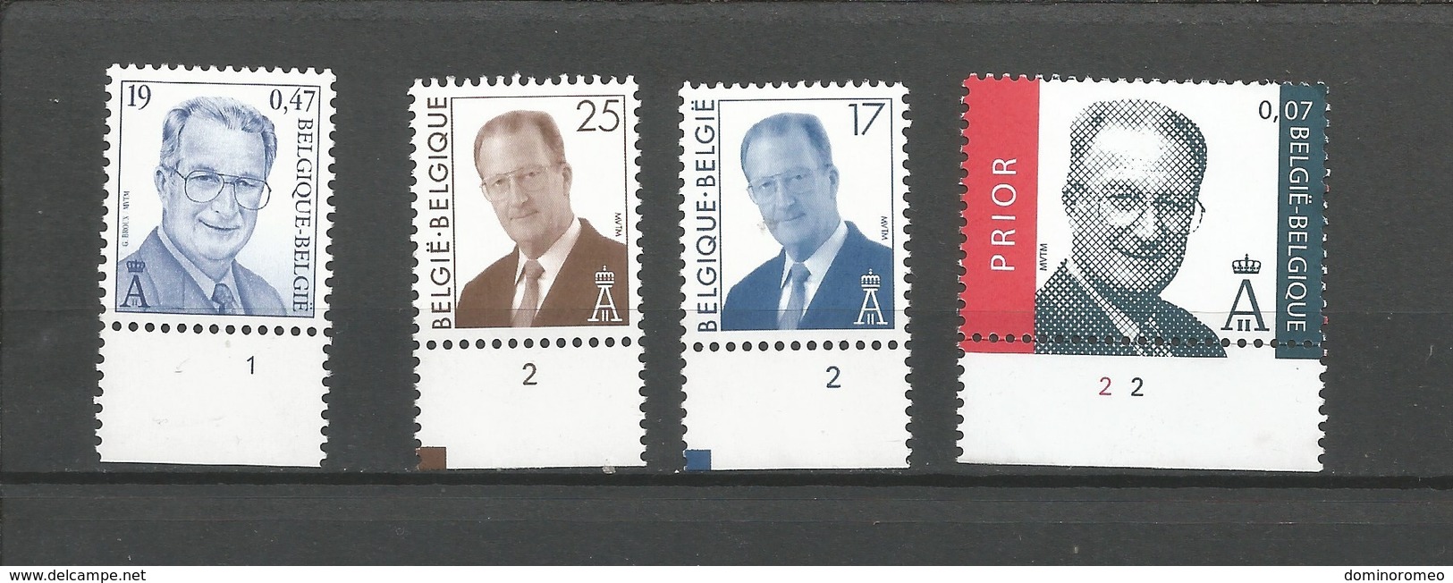 Lotje Postfris Zonder Scharnier Met Plaatnummer - 1993-2013 King Albert II (MVTM)