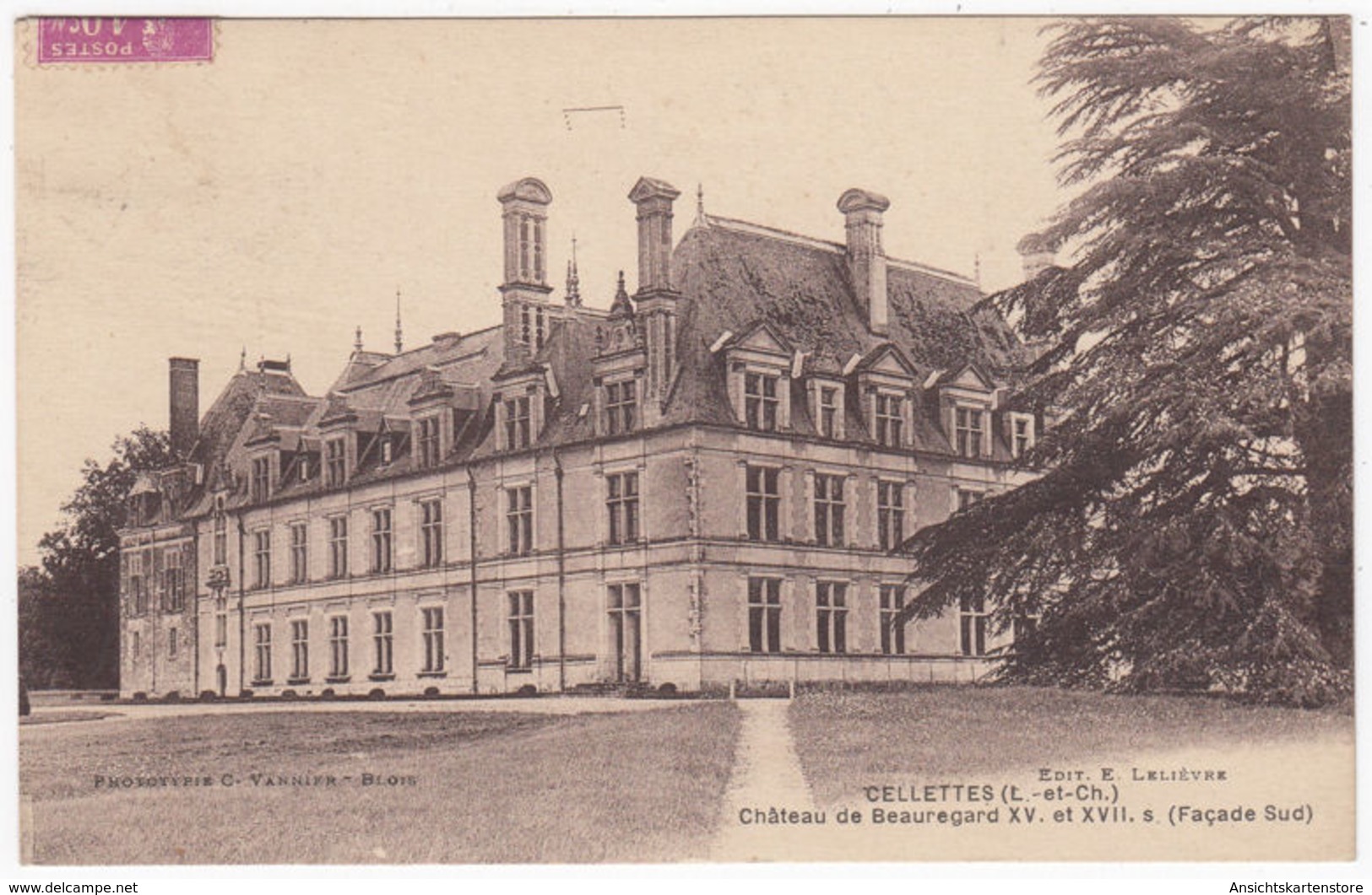 CPA Cellettes, Chateau De Beauregard, Gel. 1936 - Autres & Non Classés
