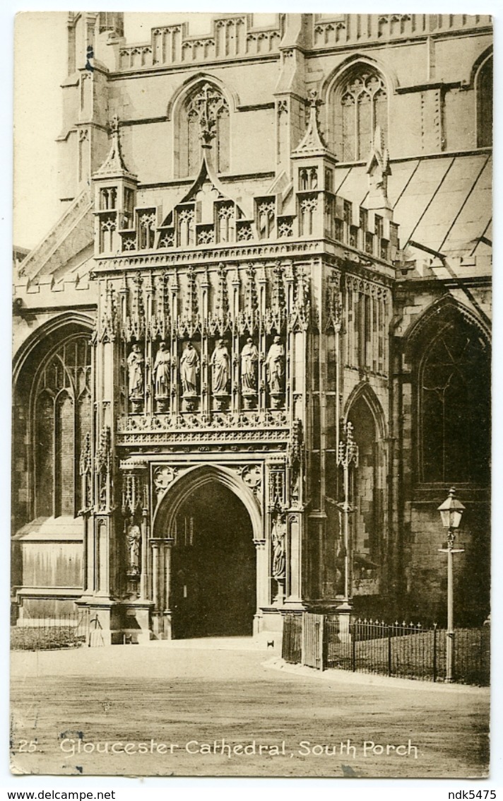 GLOUCESTER CATHEDRAL : SOUTH PORCH / ADDRESS - DERBY, ASHBOURNE ROAD (GOODEY) - Gloucester