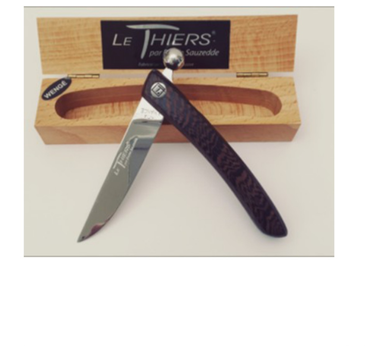 ''''IDÉE CADEAU''''''' THIERS ROTOSPHÈRE MANCHE WENGE DE BRUNO SAUZEDDE AVEC COFFRET BOIS - Armes Blanches