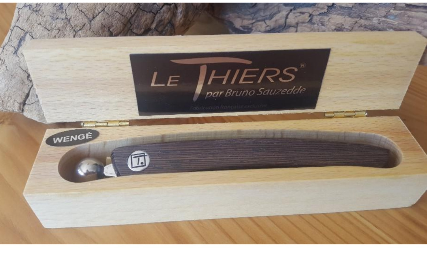 ''''IDÉE CADEAU''''''' THIERS ROTOSPHÈRE MANCHE WENGE DE BRUNO SAUZEDDE AVEC COFFRET BOIS - Armes Blanches