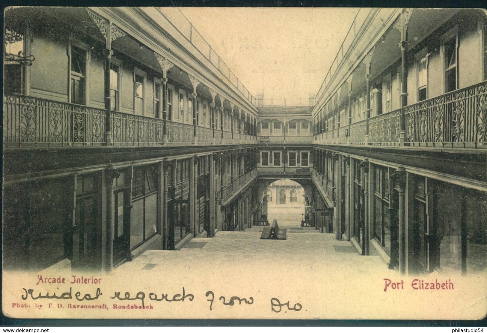 1908, Picture Card Showing "Arcade Interior" Of PORT ELISABETH - Unclassified