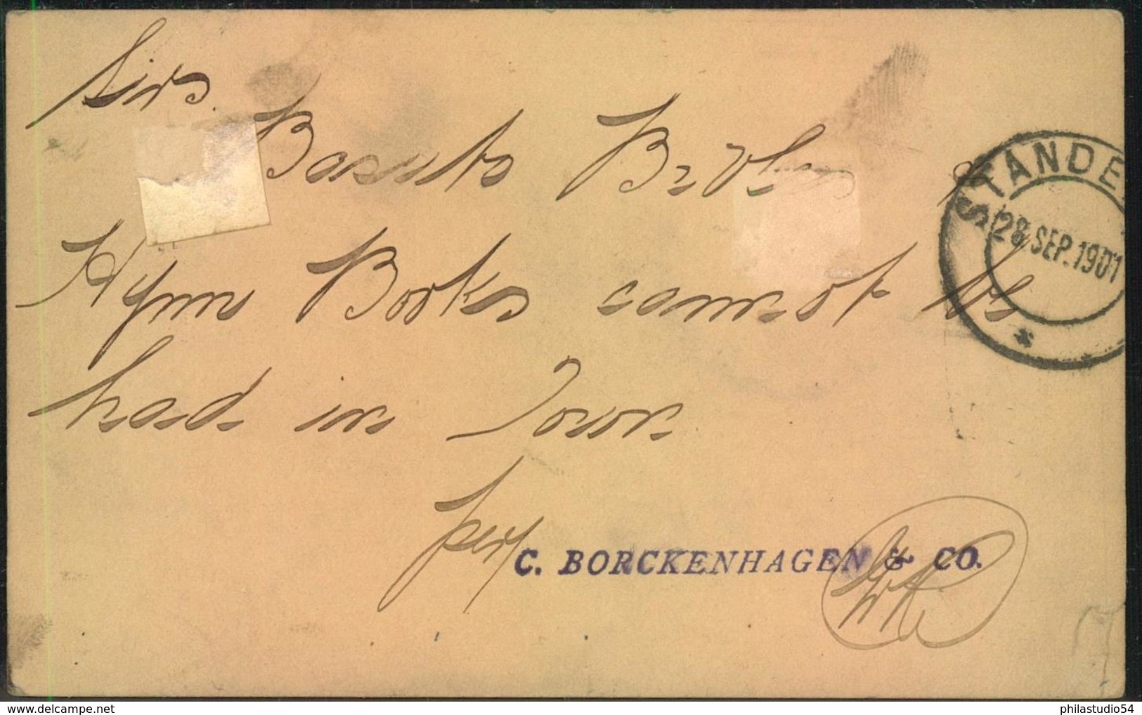 1900, "1/2 D." On "Half Penny" Stationery Card Via JOHANNESBURG To Standerton - Oranje-Freistaat (1868-1909)