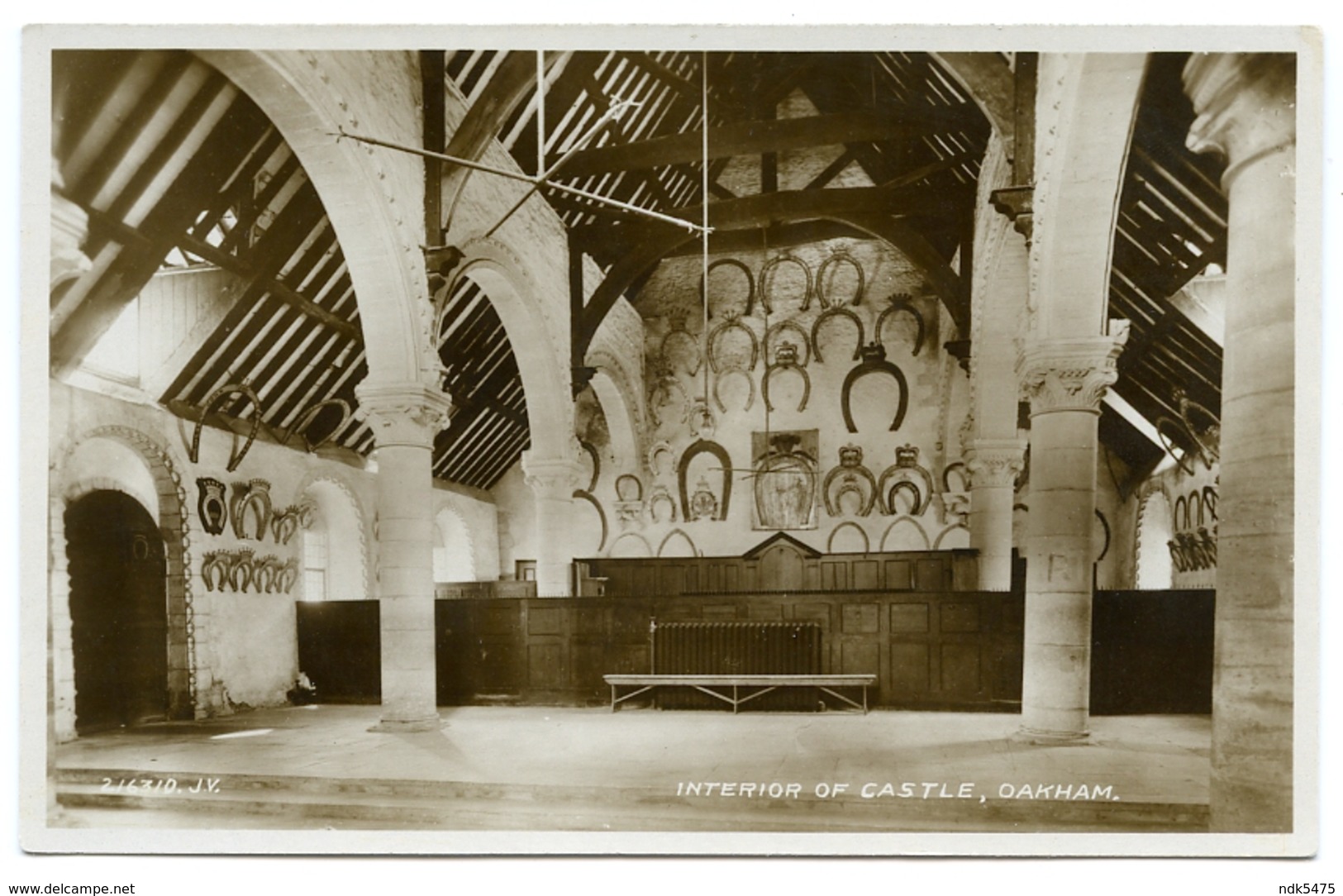 OAKHAM : INTERIOR OF CASTLE - HORSESHOES - Rutland