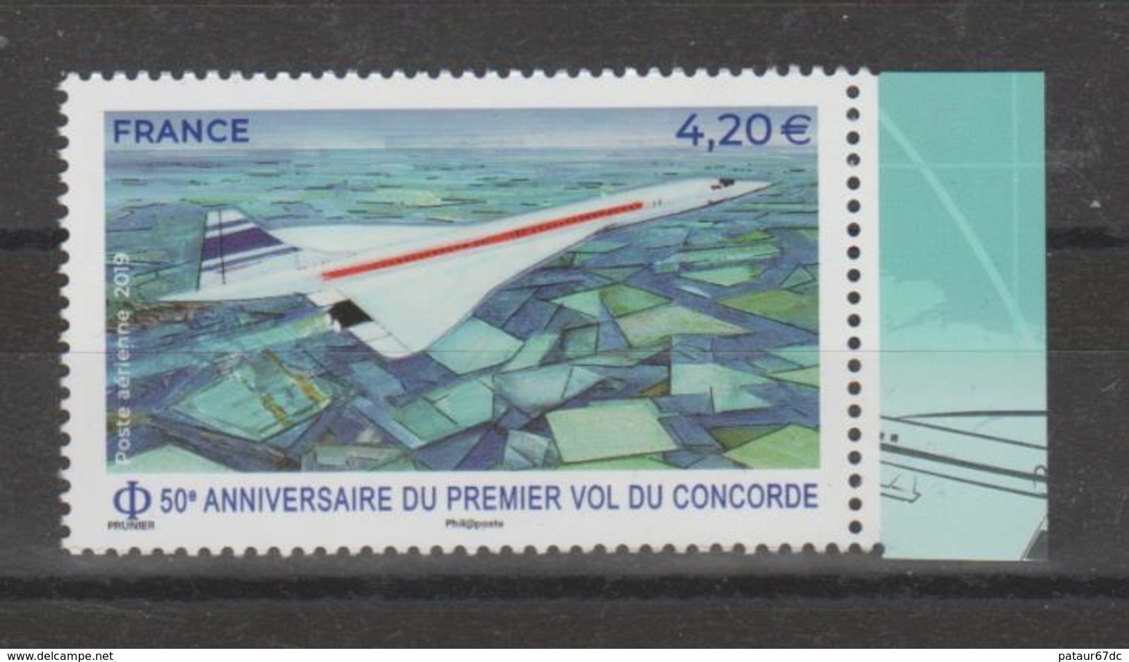 FRANCE / 2019 / Y&T PA N° 83a ** : Concorde (de Feuillet) X 1 BdF D - 1960-.... Mint/hinged