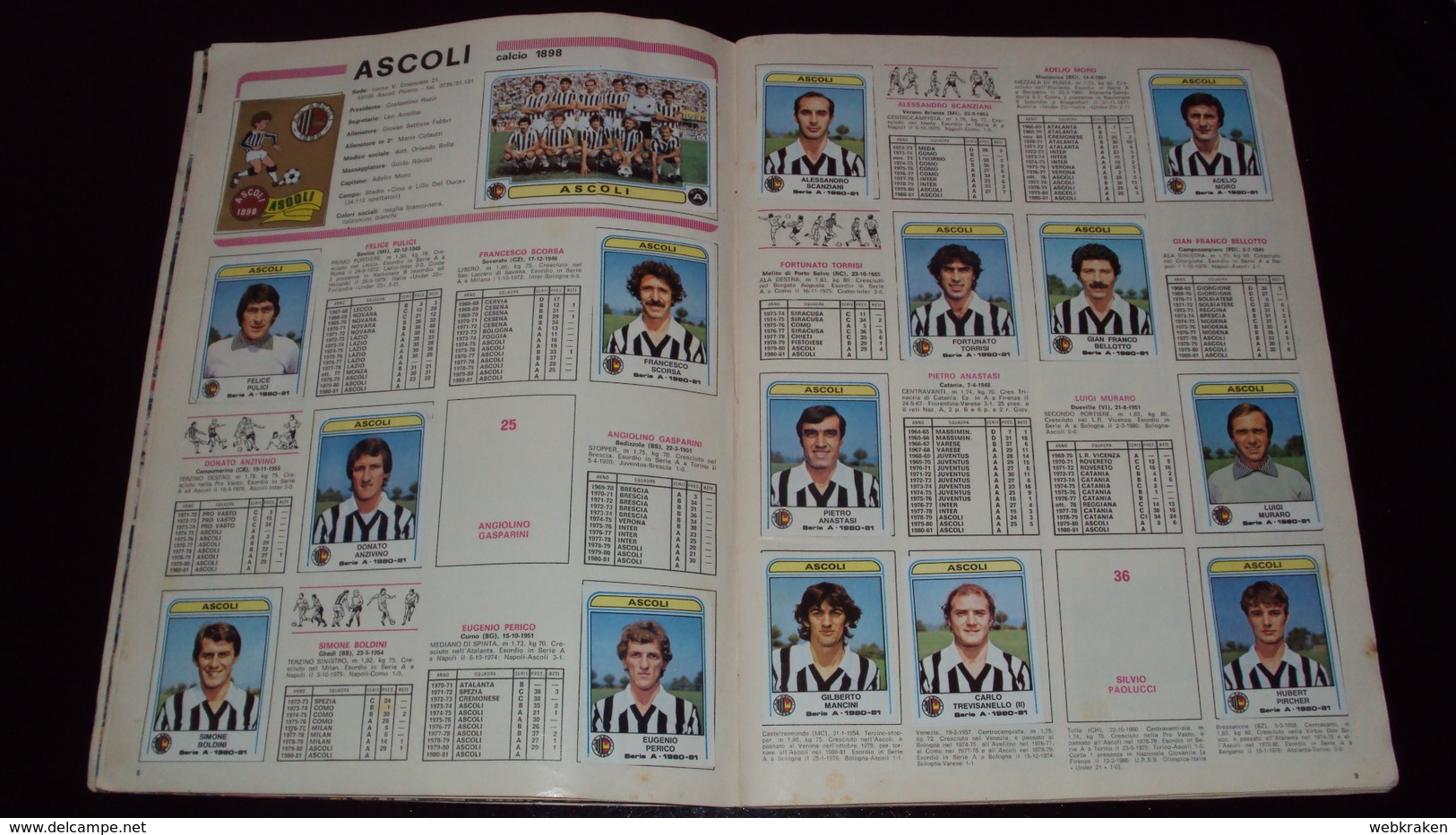 ALBUM FIGURINE CALCIATORI PANINI 1980 1981 X RECUPERO CON 395 FIGURINE - Italian Edition