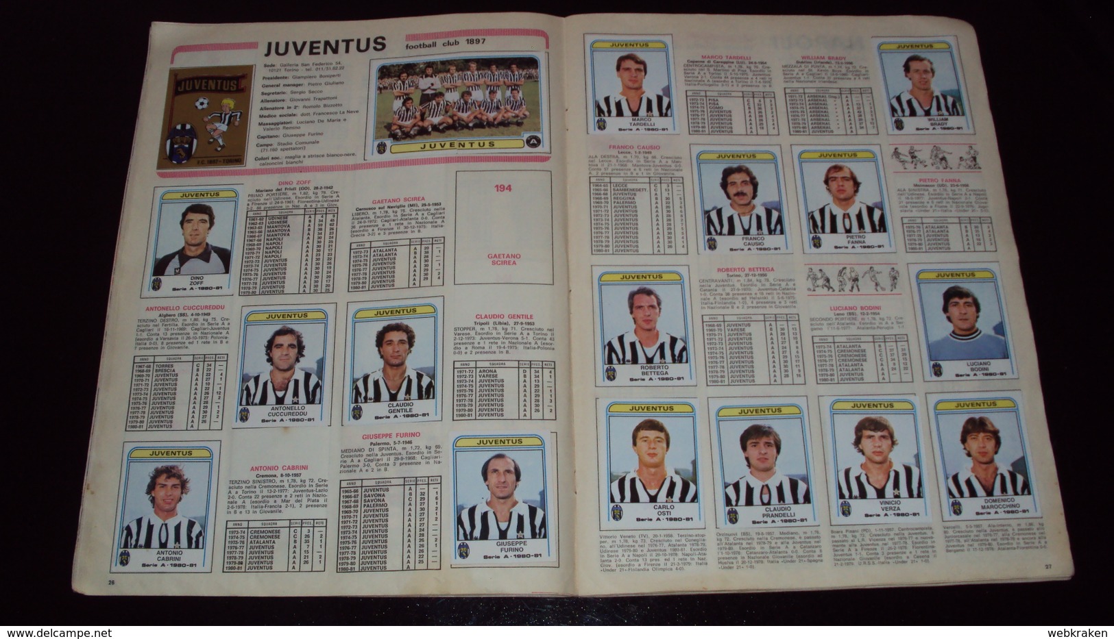 ALBUM FIGURINE CALCIATORI PANINI 1980 1981 X RECUPERO CON 395 FIGURINE