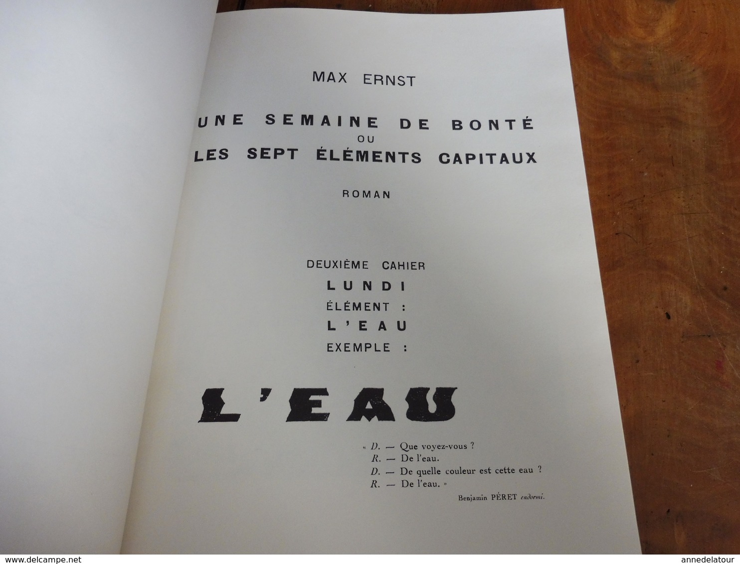 UNE SEMAINE DE BONTE  :  A SURREALISTIC NOVEL IN COLLAGE BY  MAX ERNST