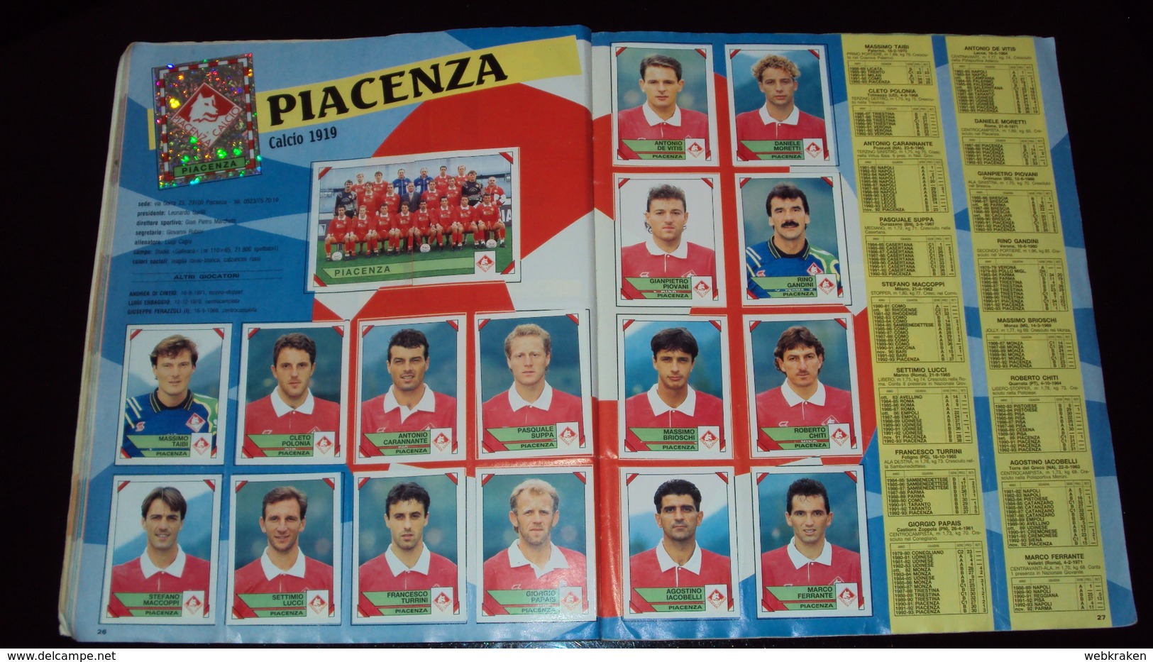 ALBUM FIGURINE CALCIATORI PANINI 1993 1994 QUASI COMPLETO X RECUPERO MANCANO 7 FIGURINE - Edizione Italiana