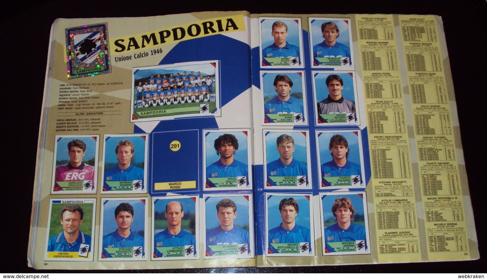 ALBUM FIGURINE CALCIATORI PANINI 1993 1994 QUASI COMPLETO X RECUPERO MANCANO 7 FIGURINE - Edizione Italiana