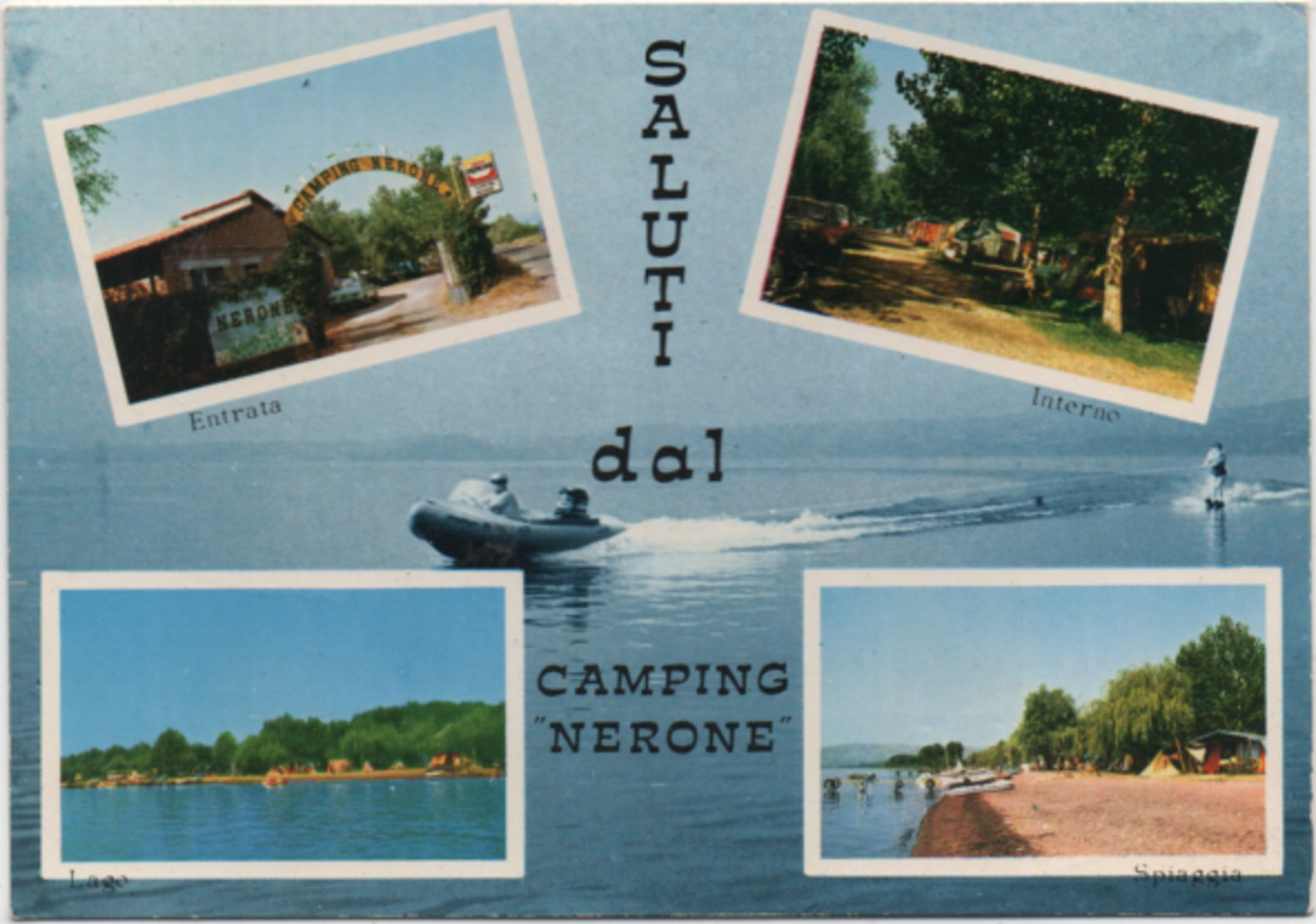 Saluti Dal Camping Nerone (Val Di Lago, Sasn Lorenzo Nuovo, Lago Di Nolsena, Viterbo). Scritta 1980 Non Viaggiata - Greetings From...
