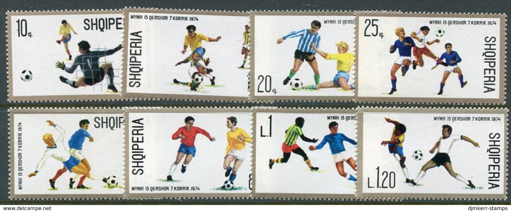 ALBANIA 1974 Football World Cup MNH / **.  Michel 1688-95 - Albanie