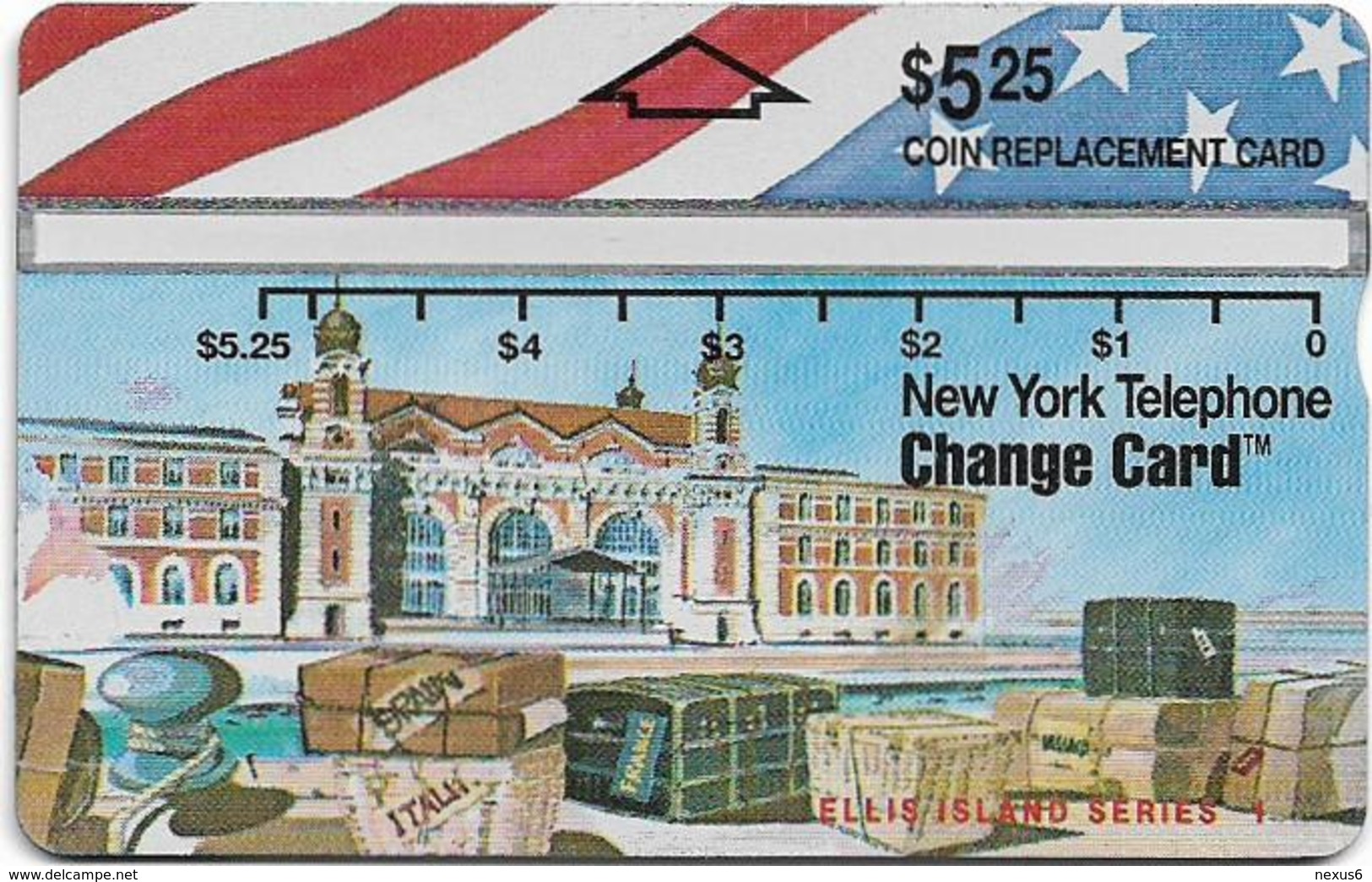 USA (Nynex N Y) - Ellis Island Puzzle 1/4, 303A, 5.25$, 1993, L&G, Mint - [1] Tarjetas Holográficas (Landis & Gyr)