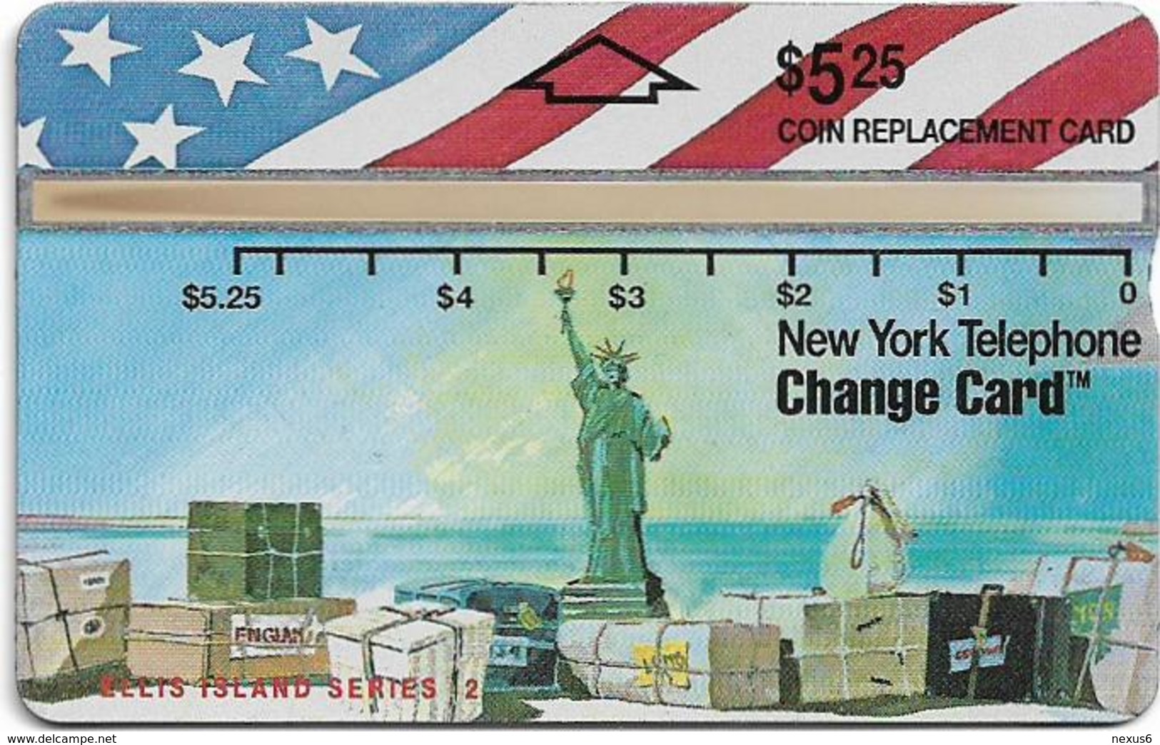 USA (Nynex N Y) - Ellis Island Puzzle 2/4, 302A, 5.25$, 1993, L&G, Mint - [1] Holographic Cards (Landis & Gyr)