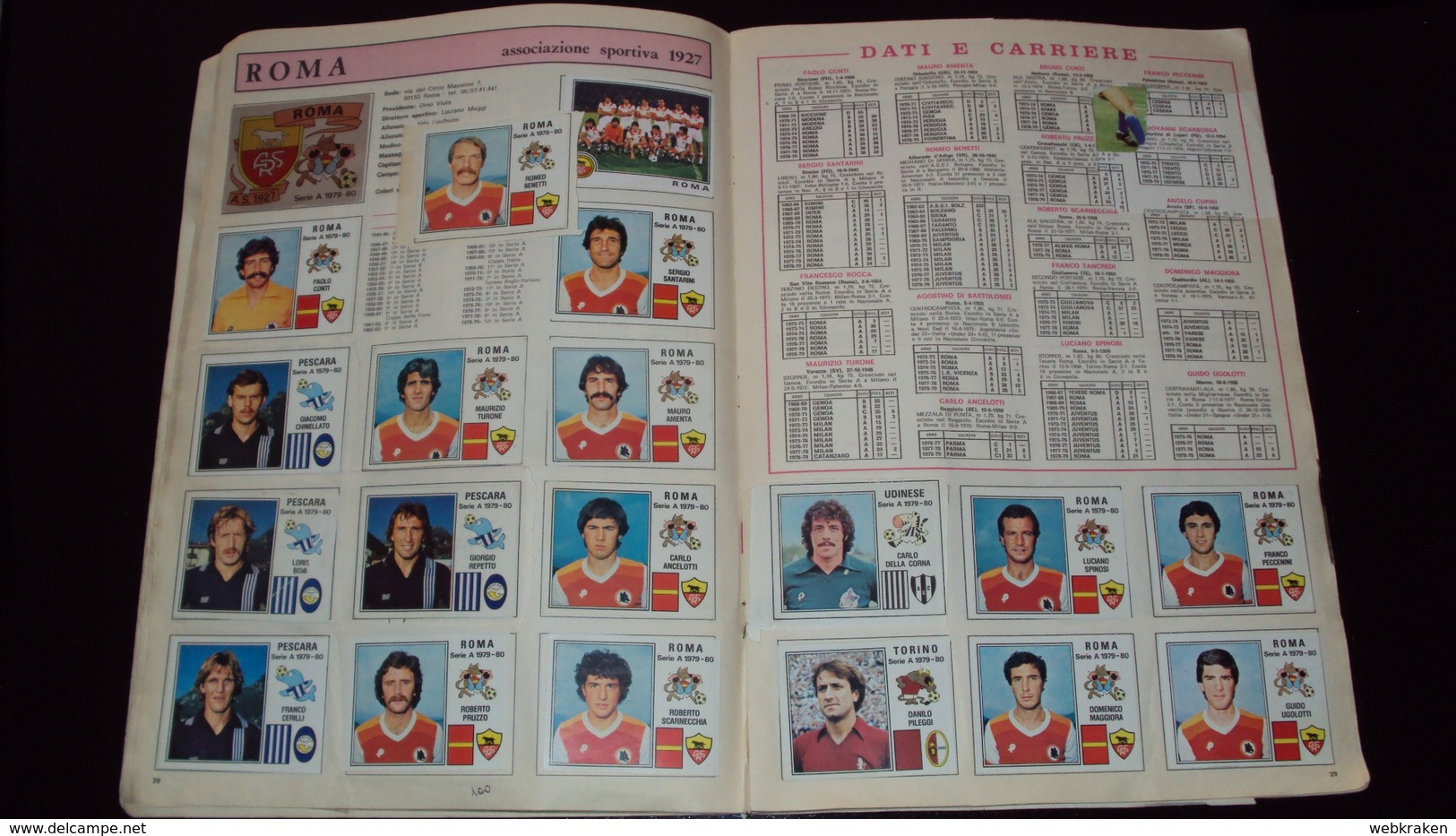 ALBUM FIGURINE CALCIATORI PANINI 1979 1980  X RECUPERO CON 440 FIGURINE MANCANO 3 SCUDETTI SERIE A E 4 SERIE B - Edizione Italiana