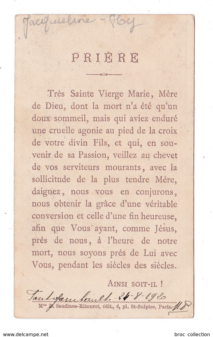 Notre-Dame Du Bien Mourir, Abbaye De Fontgombault, 1920, éd. Mme D. Saudinos-Ritouret - Santini