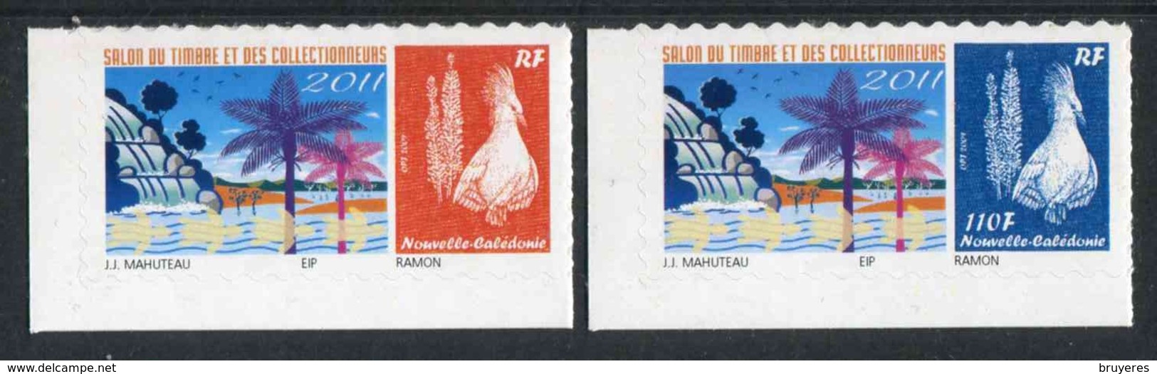 TIMBRES** De 2011 Autocollants Zn Coin De Feuille De NOUVELLE-CALEDONIE "Salon Des Collectionneurs 201 - Nouméa" - Neufs