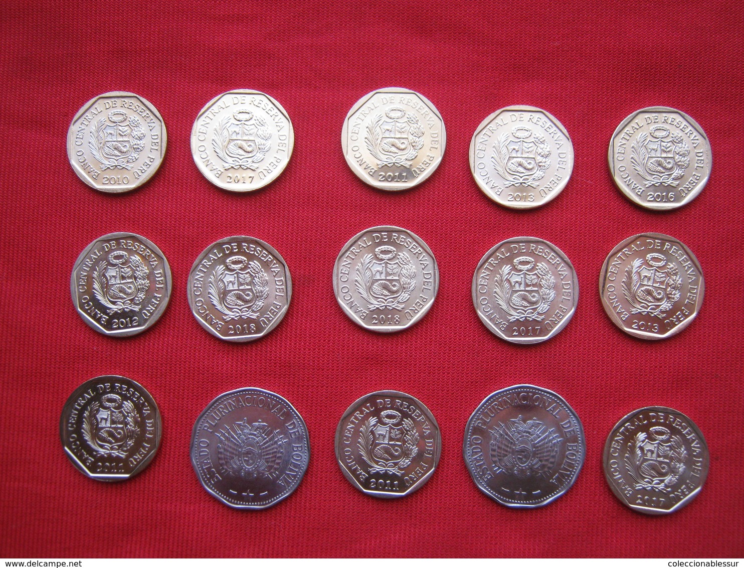 Perú Bolivia Lot 15 Different  Commemorative Coins - Lots & Kiloware - Coins