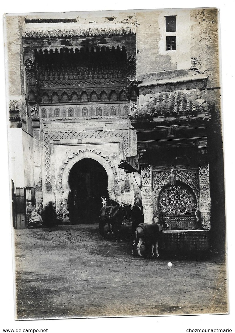 FES FONTAINE ET FONDOUK NEJJARINE - PHOTO 17X11.5 CM MAROC - Africa