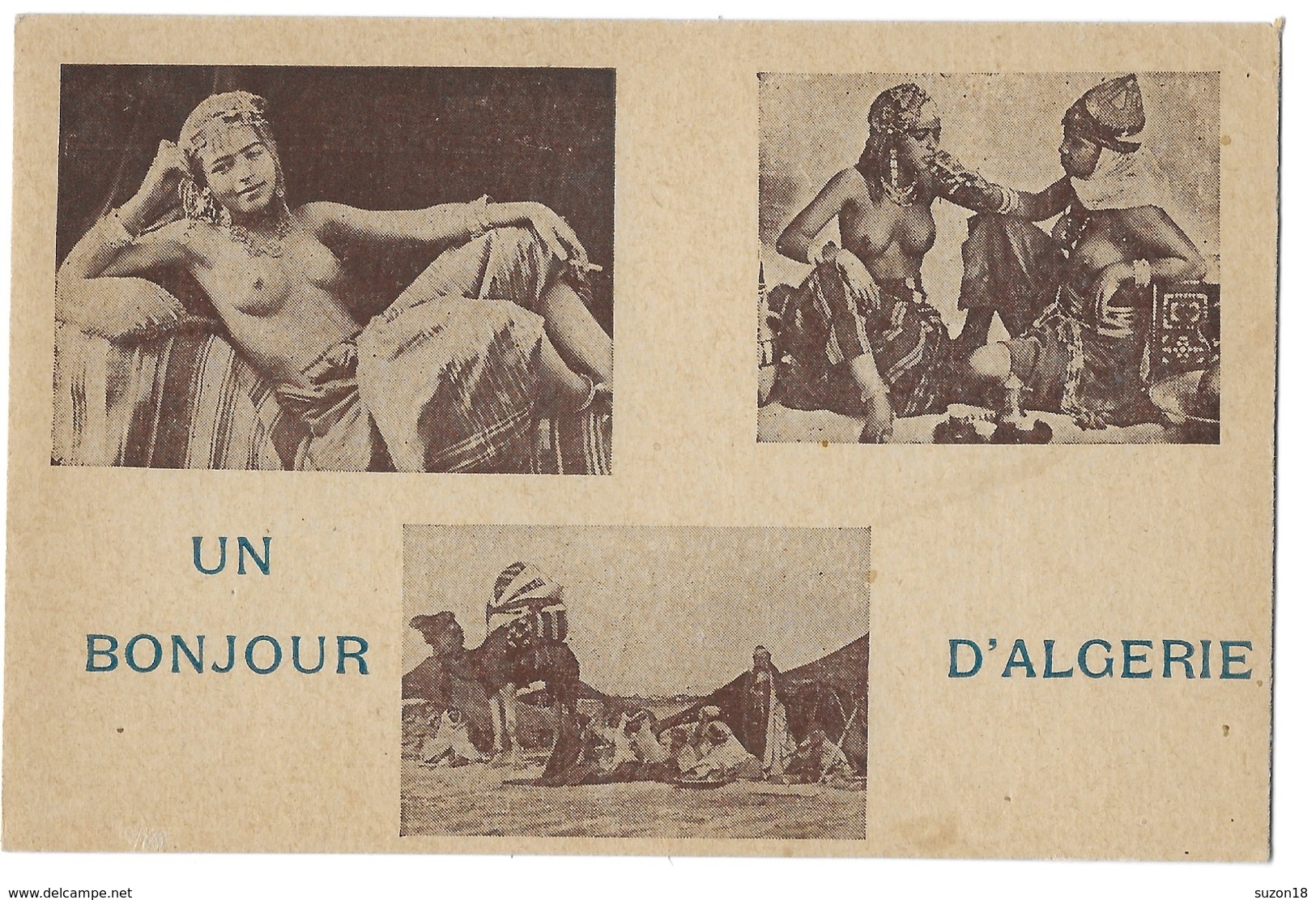 Ww2 - Guerre 39 - Cp Fm Illustrée  - Prostitution - Bonjour D'algerie - Nomade - Lettres & Documents