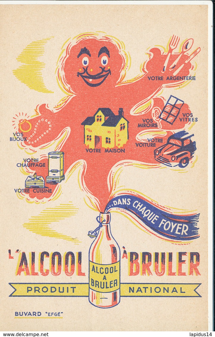 BU 1799 A  /   BUVARD     -  ALCOOL A BRULER - Produits Ménagers