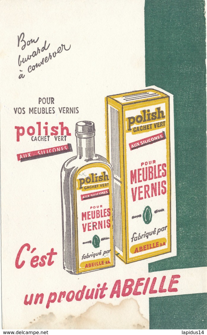 BU 1803  /   BUVARD     -    POLISH POUR MEUBLES VERNIS - Produits Ménagers